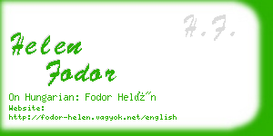 helen fodor business card